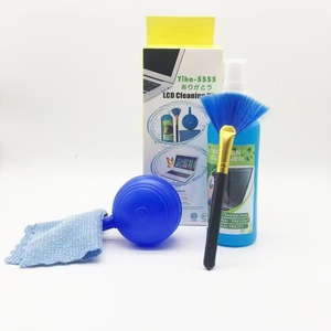 Work Record Lcd <b>Screen</b> Cleaning Kit 3 Piece Set For Computer Monitor Keyboard Phone <b>Cleaner</b> Liquid With Brush And Cloth - Product Image 1