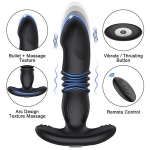 Juguetes Sexuales de Silicona para Adultos al por Mayor, Electroestimulación - Tapón <span class=keywords><strong>Anal</strong></span> con Vibración de Doble Cámara, Masajeador de Masturbación, Estimulación por Choque - Product Image 2