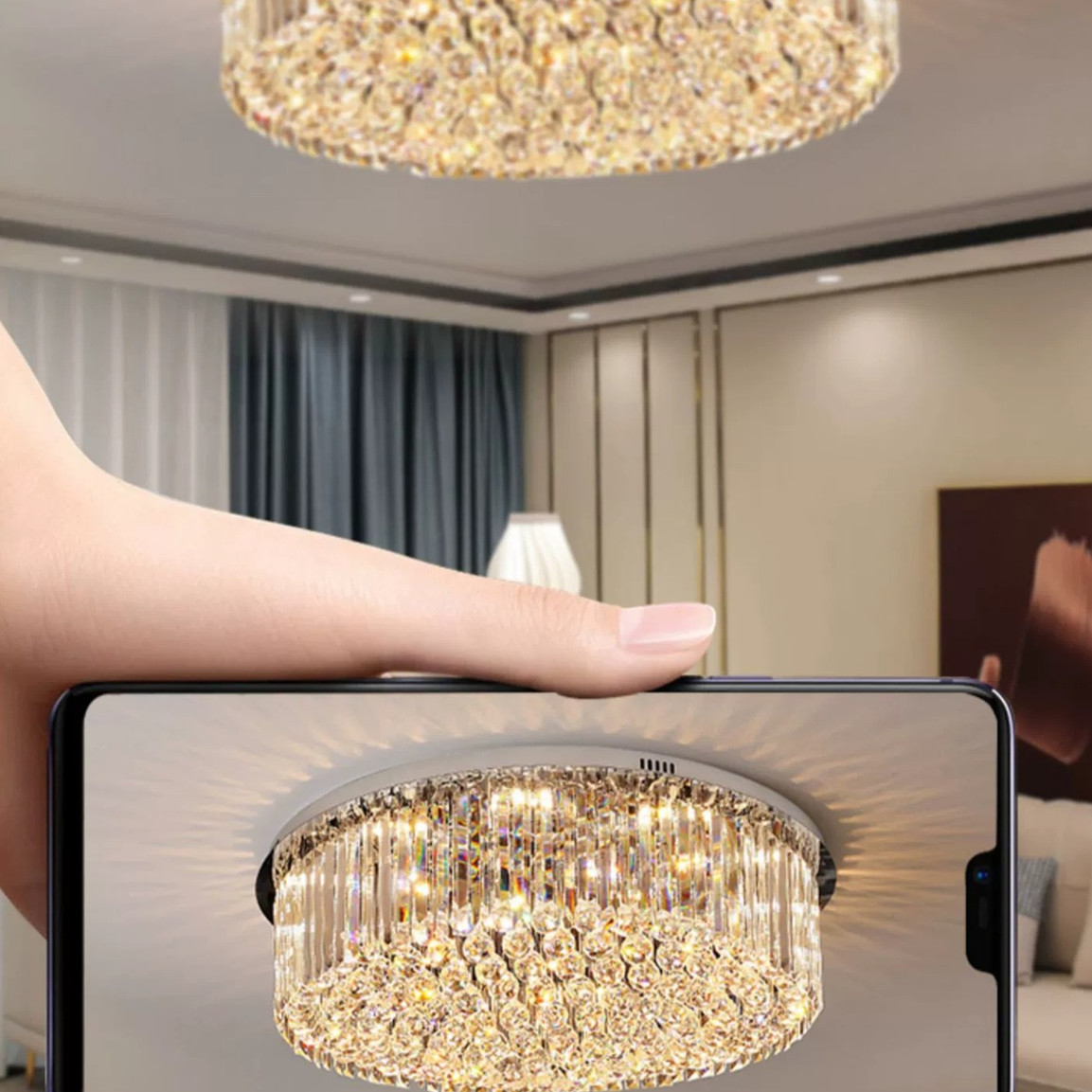 JYLIGHTING Modem Luxury Round Crystal Chandelier for Stunning Home Décor Crystal Ceiling Light for Hotels Livingroom · image 3
