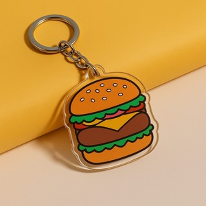 Llavero de Cerámica con Diseño de Hamburguesa, Impresión Digital, Transparente, Resistente al Agua y a los Rayos UV, para Recuerdos y Regalos - Product Image 4
