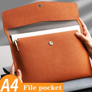 <span class=keywords><strong>Pochette</strong></span> d'organisation de documents A4 en <span class=keywords><strong>cuir</strong></span> PU durable coloré avec sac de classement de bureau multifonction Logo personnalisé - Product Image 4