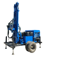SUNJOY SJ-300 Foreuse hydraulique pour puits profonds, double usage eau/gaz, 300m, avec moteur et roues robustes, 380V 78kW, Garantie 1 an