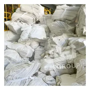 Commercio all'ingrosso 100% cotone bianco stracci per la pulizia balle olio per la pulizia industriale per il riciclaggio di stracci di lenzuola di cotone di scarto della macchina