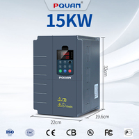Convertisseur triphasé 220v à 380v VFD Caractéristiques personnalisées de haute qualité Entraînement à fréquence variable 15KW intégré