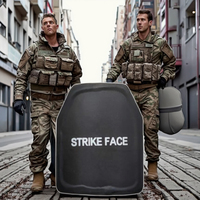 Plaque d'armure tactique en céramique hexagonale dure personnalisable de 10 "x 12" Protection supérieure à grande vitesse PE Silicone Strike