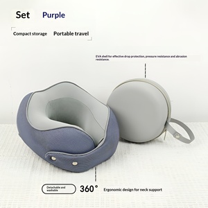 Oreiller en mousse à mémoire de forme magnétique en soie glacée en forme de U pour la protection du cou, idéal pour dormir sur le côté, les voyages, la conduite et l'<span class=keywords><strong>avion</strong></span> - Product Image 4