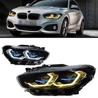 Pour BMW Série 1 F20 2015-2018, mise à niveau des phares vers des phares laser M4, LED bicolores, œil doré
