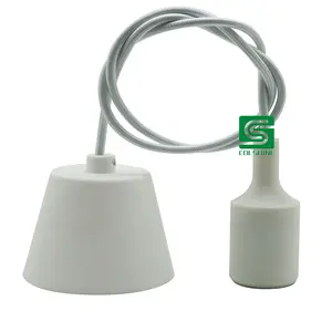 Decorative Light Hanging Lamp Cord Pendant Lamp Holder E27 Light Bulb Socket Silicone Lampholder