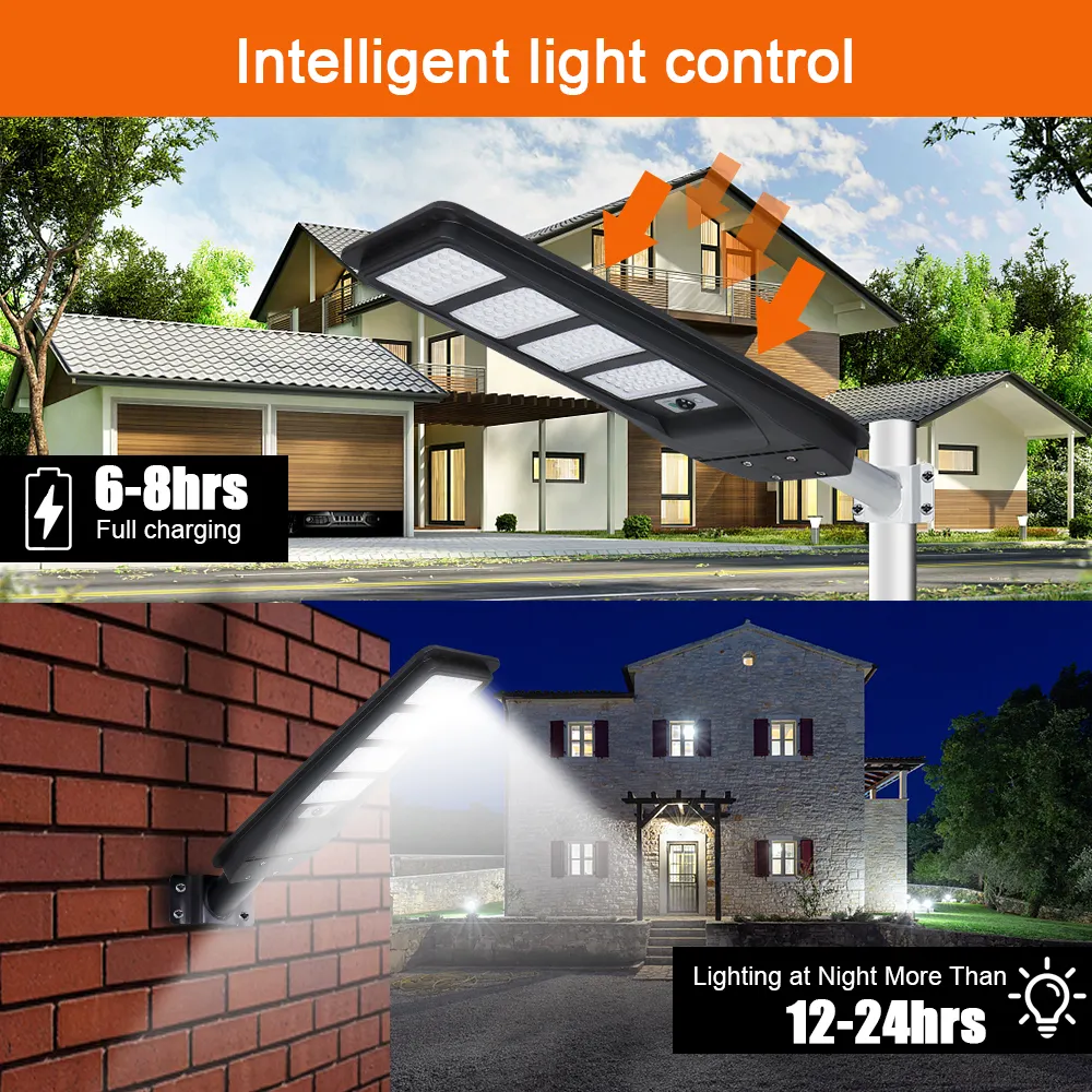 KCD-Lámpara LED Solar para exteriores, iluminación de calle de 30w, 100w y 150w, resistente al agua