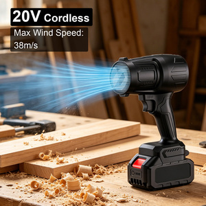 Souffleur d'air turbo portatif VERTAK 20V, rechargeable, alimenté par <span class=keywords><strong>batterie</strong></span> au lithium, souffleur de feuilles portable pour le nettoyage de la poussière/du sciure de bois - Product Image 1