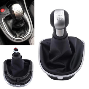 Seat Gear <b>Shift</b> <b>Knob</b> Leather 5-6 Speed Ergonomic For Altea Leon II Toledo III - Product Image 4