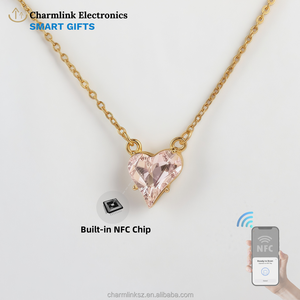 Elegante collar con colgante de piedras preciosas NFC 13,56 MHz RFID Acero inoxidable Elegante piedra preciosa Regalos de vacaciones <span class=keywords><strong>Control</strong></span> DE ACCESO RFID - Product Image 1