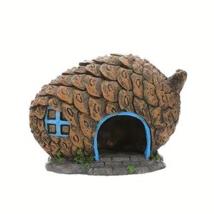 Plateforme de basking pour reptiles, tortues, araignées, hamsters, lézards, geckos, serpents, avec cachette décorative de style dessin animé pour la reposée et l'alimentation - Product Image 5
