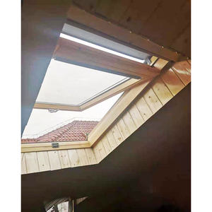 Puits <span class=keywords><strong>de</strong></span> lumière électrique moderne à battants horizontaux vitrés avec cadre en bois pour cuisine, villa, <span class=keywords><strong>grenier</strong></span>, escalier, extérieur - Product Image 4