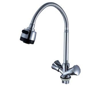 Bán Hot bếp Vòi tap phong cách hiện đại kéo xuống bồn rửa nhà bếp tap linh hoạt Brass hai xử lý tường bếp Mixer - Product Image 1