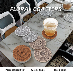 Modern Eco-Friendly Jute Handmade Braided Round Floral <b>Table</b> <b>Mat</b> 300mm Diameter 5mm Thick for Hotel Home & Restaurant Use Logo - Product Image 2
