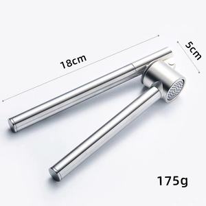 Hachoir à ail manuel en acier inoxydable 304, alliage Zizi, compatible lave-vaisselle, outil de cuisine avec pince - Product Image 4