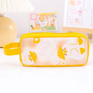 <b>Custom</b> Printed Cute School Student <b>Pencil</b> Bag Transparent PVC Plastic Waterproof Stationery <b>Pencil</b> Case for Kids - Product Image 3