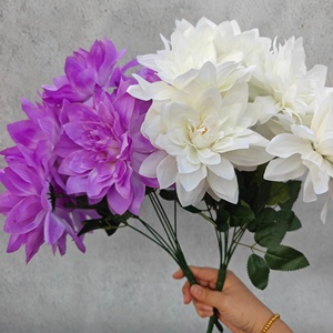 PT-CH009 nuovo stile artificiale fiore di dalia vero tocco fiore di colore primaverile per <span class=keywords><strong>la</strong></span> decorazione interna ed esterna di nozze - Product Image 1