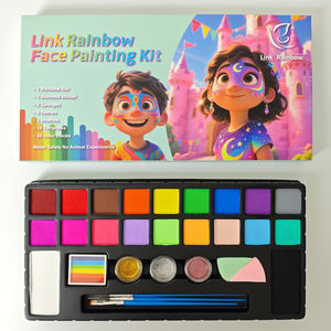 Kits de fournitures de peinture corporelle amusants et festifs pour enfants et adultes pour la peinture de visage de fête - Product Image 6