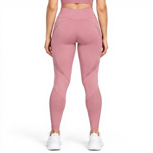 Legging de fitness pour femme, taille haute, effet froncé aux fesses, pour yoga et entraînement en salle de sport, anti-transparence lors des squats, effet ventre plat, respirant et sans coutures - Product Image 2