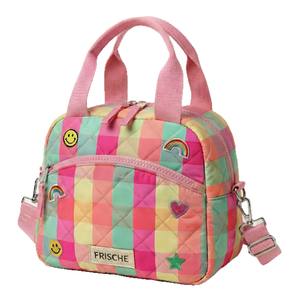 Bolsa de almuerzo acolchada y colorida con correa para el hombro para mujer, bolsa Bento portátil de gran capacidad, estilo bandolera - Product Image 4