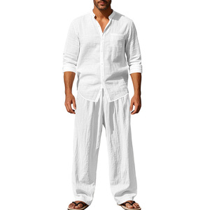 Tuta <span class=keywords><strong>taglie</strong></span> <span class=keywords><strong>forti</strong></span> abito Casual da <span class=keywords><strong>uomo</strong></span> camicia a maniche lunghe con cerniera lunga ampia ensemble De Chemise Pour Hommes set camicia da <span class=keywords><strong>uomo</strong></span> - Product Image 6
