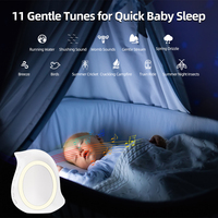 Berceau automatique pour poussette avec musique Bluetooth et lumière LED respirante pour bébé, accessoire de voyage, 11 sons de bruit blanc et minuteur