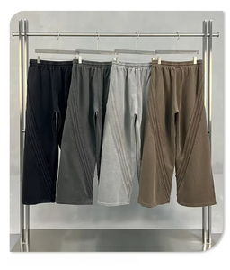 Pantaloni Sportivi da <span class=keywords><strong>Uomo</strong></span> Retrò Scomponibili Effetto Lavato con Strisce Verticali, Cuciture Grezze, Gamba Larga, Stile Y2K Techwear Streetwear, Vestibilità Ampia - Product Image 3