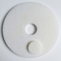 Tampon de polissage blanc en fibre de polyester lavable et réutilisable, à texture ouverte, non tissé, pour le nettoyage léger