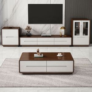2024 Suessen Modern <strong>Simple</strong> Wood Particleboard Coffee Table <strong>TV</strong> Stand Cabinet Set Home Furniture <strong>TV</strong> Stand - Product Image 3