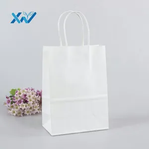 أعلى مرتبة المنتج شعار مخصص بسعر الجملة صديقة للبيئة الأبيض الوجبات السريعة يسلب كرافت ورقة حقيبة