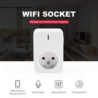 Enchufe Inteligente Wifi Portátil de 10A, Enchufe de Pared Eléctrico Universal Inteligente con Control para Francia, para Uso Doméstico