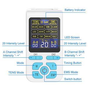 2024 Novo modelo <span class=keywords><strong>digital</strong></span> meridiano elétrico massagem máquina nervo estimulador transcutâneo dual channel <span class=keywords><strong>TENS</strong></span> e músculo estimulador - Product Image 6