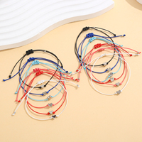 Bracelet en cordon fin avec breloque cœur argenté pour femme, ajustable, nœud coulissant, bijou minimaliste, cadeau, couleurs assorties