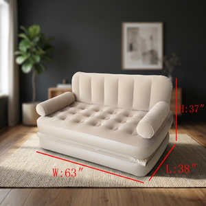 Sofá inflable multifuncional 5 en 1 de PVC, personalizable, con soluciones completas para sala de estar, sofá cama para interiores residenciales. - Product Image 4