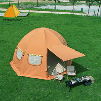 Tente de camping familiale de luxe à ouverture automatique, style Moyen-Orient, double couche de coton, une chambre