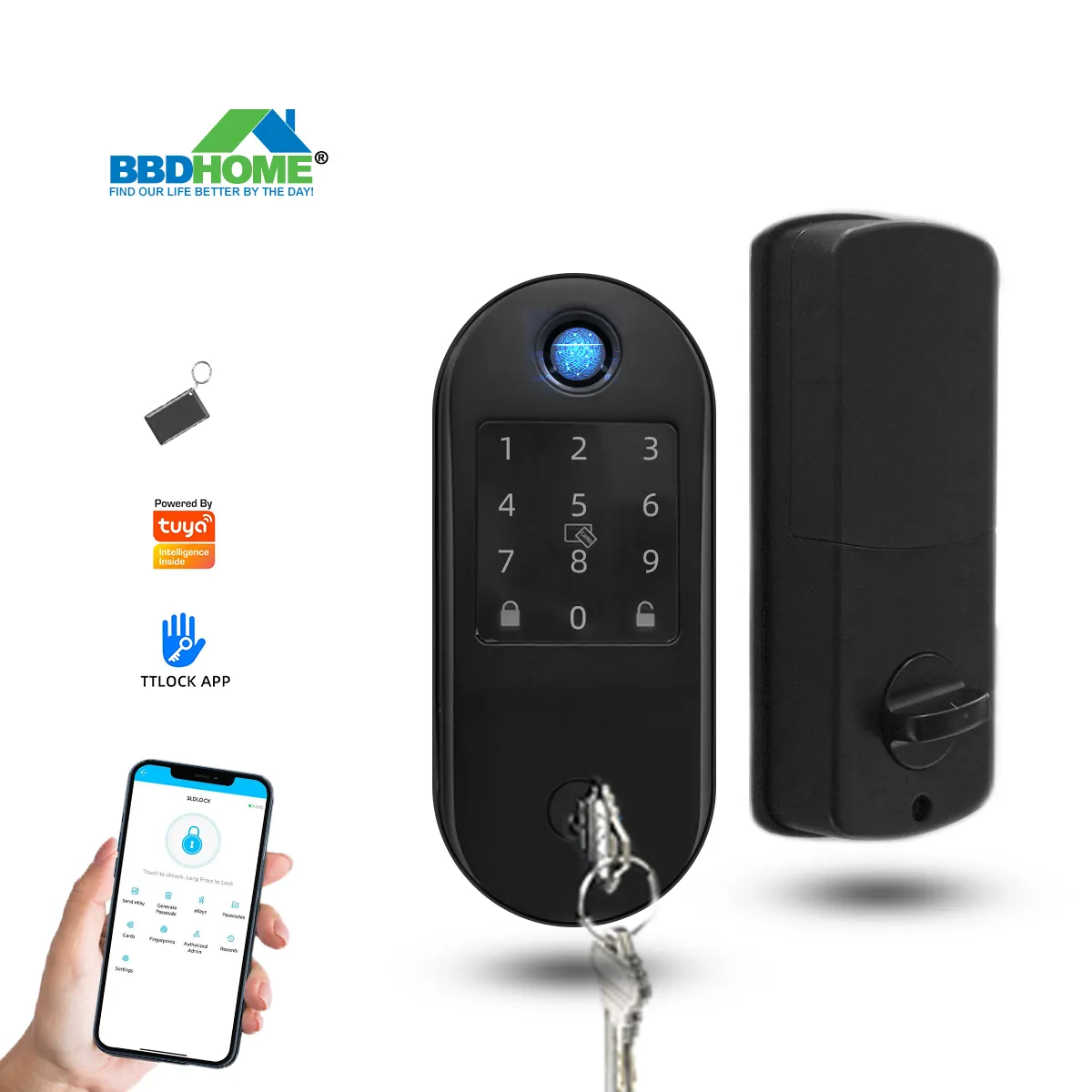 BBDHOME fingerprint ttlock smart lock cerradura electronica biometric intelligent digital smart deadbolt door lock
