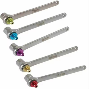 Jeu de clés de purge de <span class=keywords><strong>frein</strong></span> et d'embrayage multi-tailles (7, 8, 9, 10, 11, 12 mm) avec clé à 12 points et valve de retenue - Product Image 3