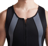 Gilet de sudation pour homme, ceinture amincissante, combinaison de sudation en néoprène chaud, corset, body shaper, débardeur zippé, t-shirt d'entraînement