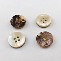 WIKO Harz-Knöpfe im Stil japanischer Akoya-Perlmutt-Muscheln, realistischer Perlmutt-Glanz, Ersatz für natürliche Muschelknöpfe, 4-Loch