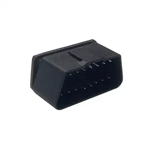SETOCONT Universal 12V and 24V J1962 16 Pin Male OBD Connector Black Color Nickel Plated Pins ST-SOM-004C