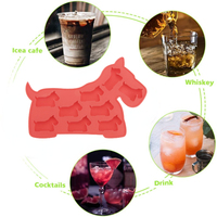 Moules à glace en silicone en forme de chien pour boissons, moules à glaçons pour whisky