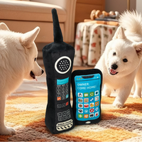 Jouet en peluche drôle de chien Téléphone intelligent Simulation de téléphone cellulaire Jouet en peluche d'animal familier avec la broderie