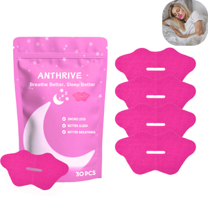 Plester Mulut Bentuk Bibir Anthrive Custom Printed untuk Tidur Wanita, Plester Mulut Vitamin Kolagen Pink untuk Tidur Lebih Nyenyak - Product Image 1