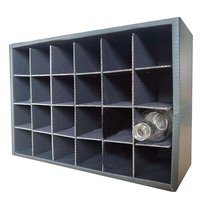 Boîte de calendrier de l'avent en carton ondulé noir, remplissable, avec revêtement UV, en matériaux recyclés biodégradables, pour Noël