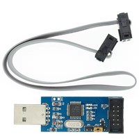Programador USBASP AVR USB ATMEGA8 ATMEGA128 ATtiny/CAN/PWM Módulo de cable de 10 pines DIY + carcasa de placa adaptadora de 10 pines a 6 pines