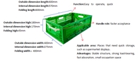 Caisse multifonction légère en maille PP empilable, pliable, emboîtable, recyclable et écologique