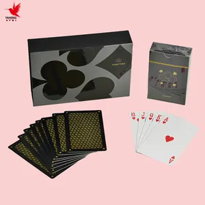 Manufacturer Custom 2 Decks Printing Logo Poker Cards Game Waterproof Playing Cards with box