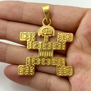 Yunnique – collier avec pendentif en forme de lettre en acier inoxydable, design géométrique doré, bijoux de fête à la mode, accessoire de chaîne Hip Hop pour hommes - Product Image 3